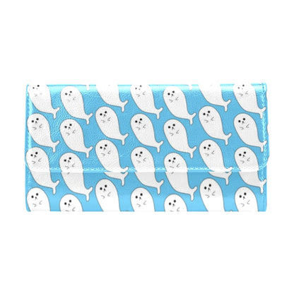 Sea Lion Print Design LKS402 Women's Trifold Wallet
