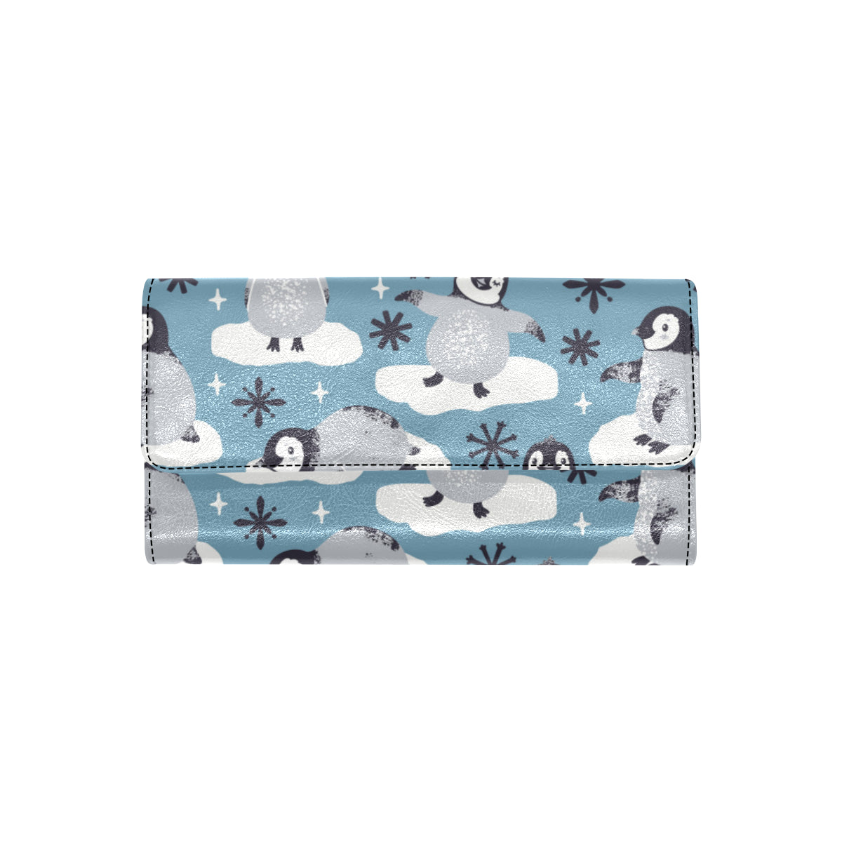 Penguin Pattern Print Design A05 Women's Trifold Wallet