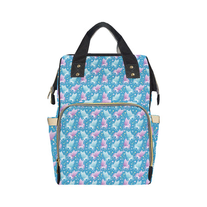 Pegasus Pattern Print Design 04 Diaper Bag Backpack