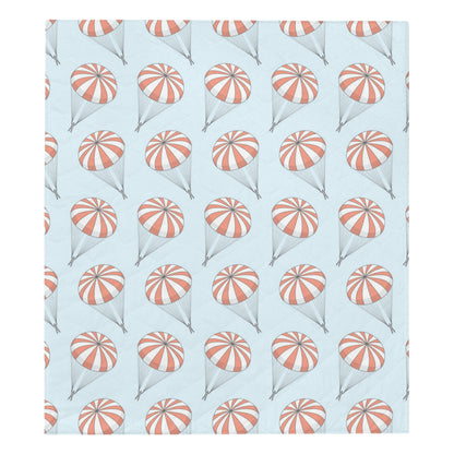 Skydiving Pattern Print Design 01 Premium Quilt