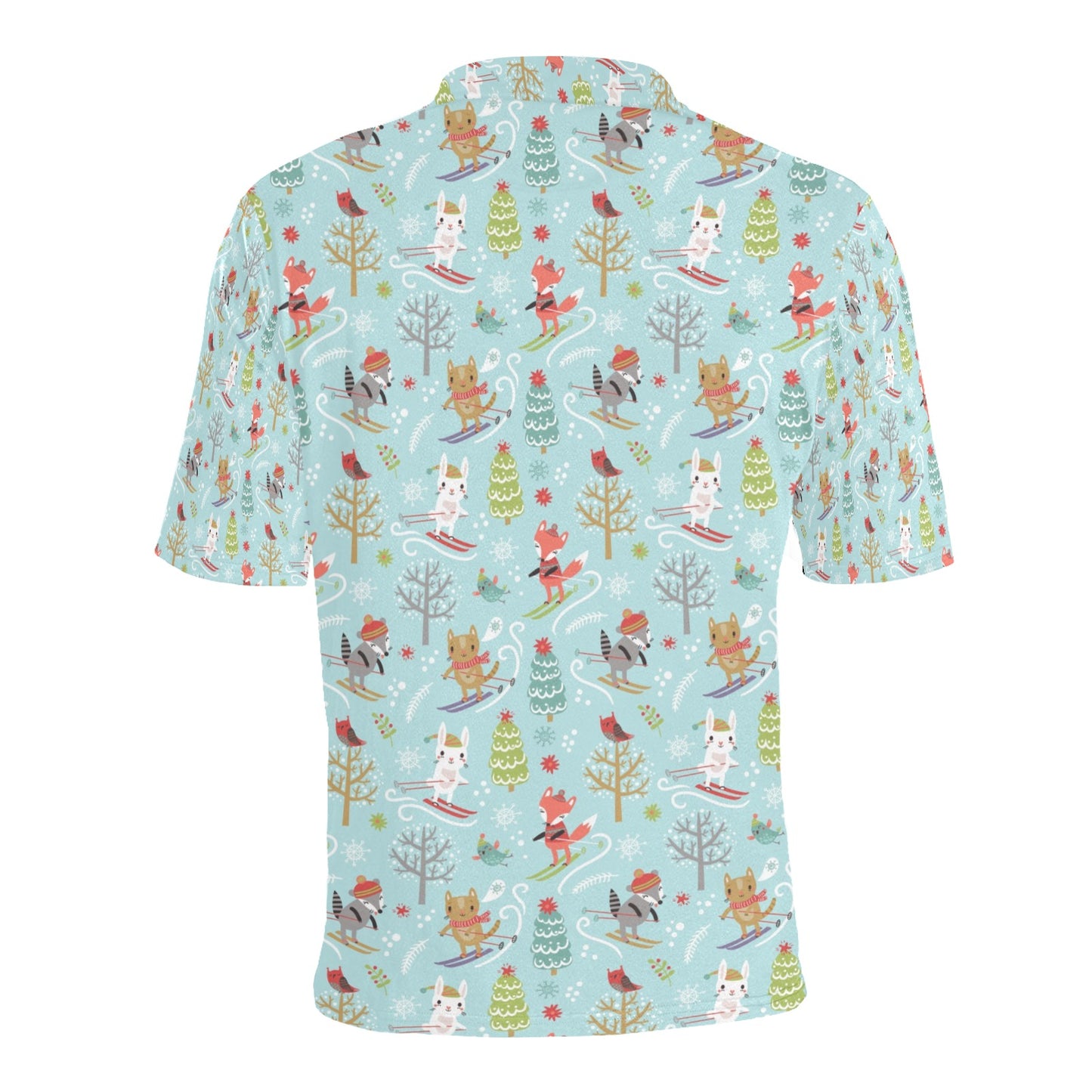 Ski Fox Cute Print Design LKS303 Men Polo Shirt