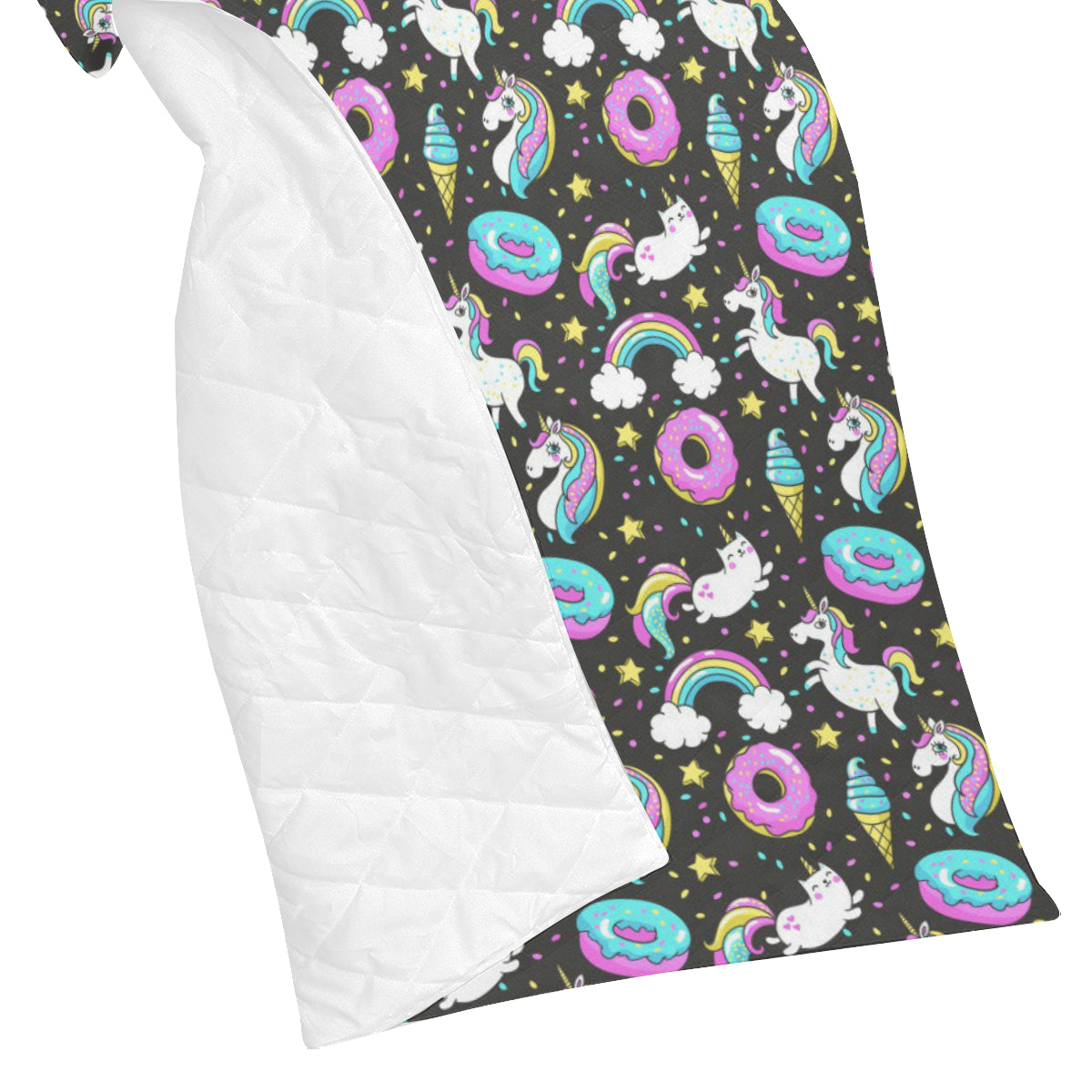 Donut Unicorn Pattern Print Design DN09 Premium Quilt