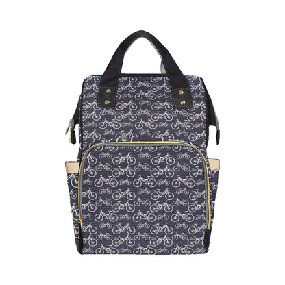 Mountain bike Pattern Print Design 02 Diaper Bag Backpack