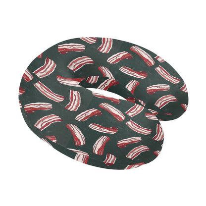 Bacon Pattern Print Design 02 U-Shaped Travel Neck Pillow