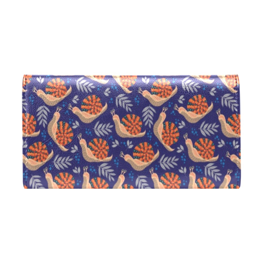 Snail Print Design LKS401 Women's Trifold Wallet