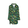 Shamrock Saint Patrick's Day Print Design LKS304 Women's Fleece Robe