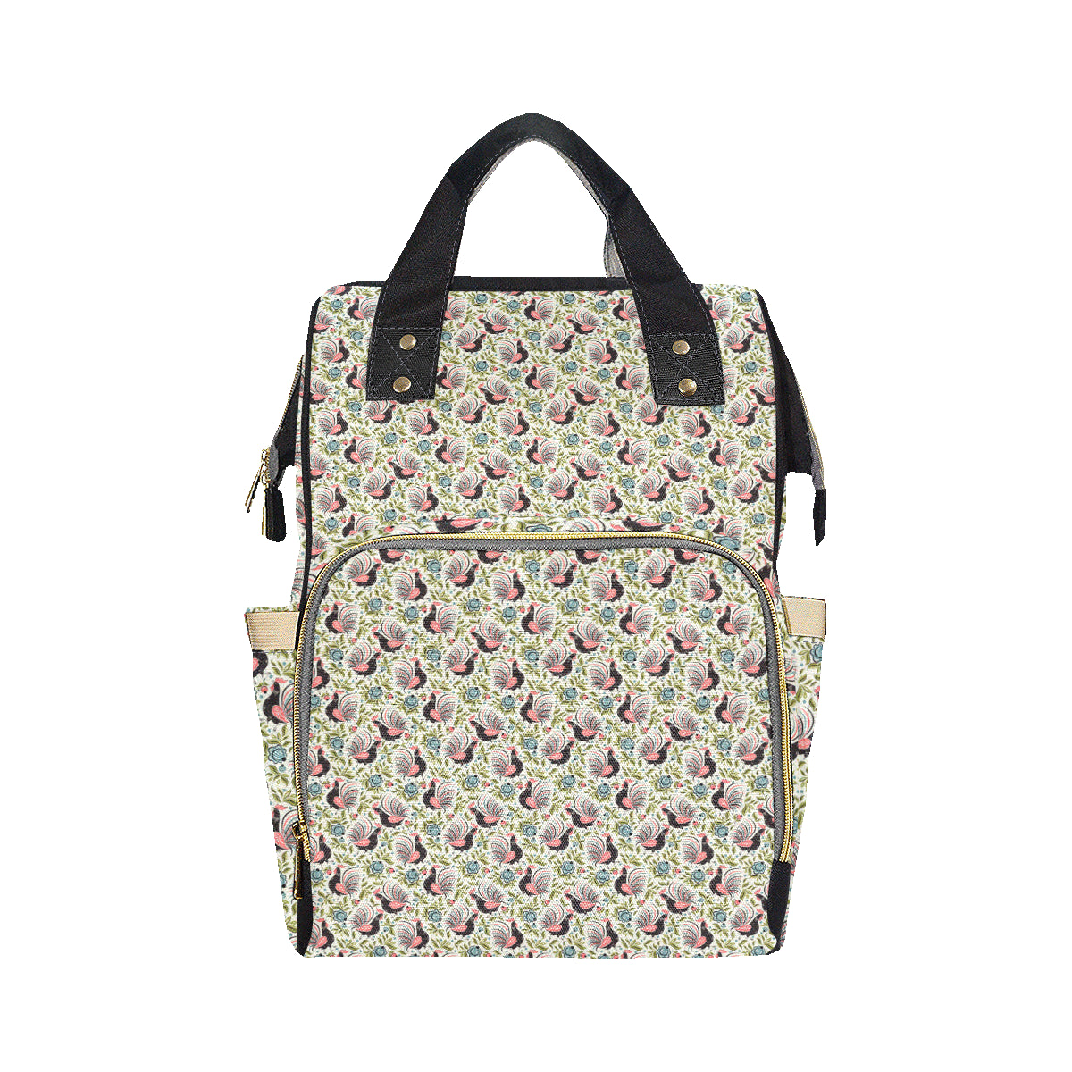 Rooster Print Design Diaper Bag Backpack