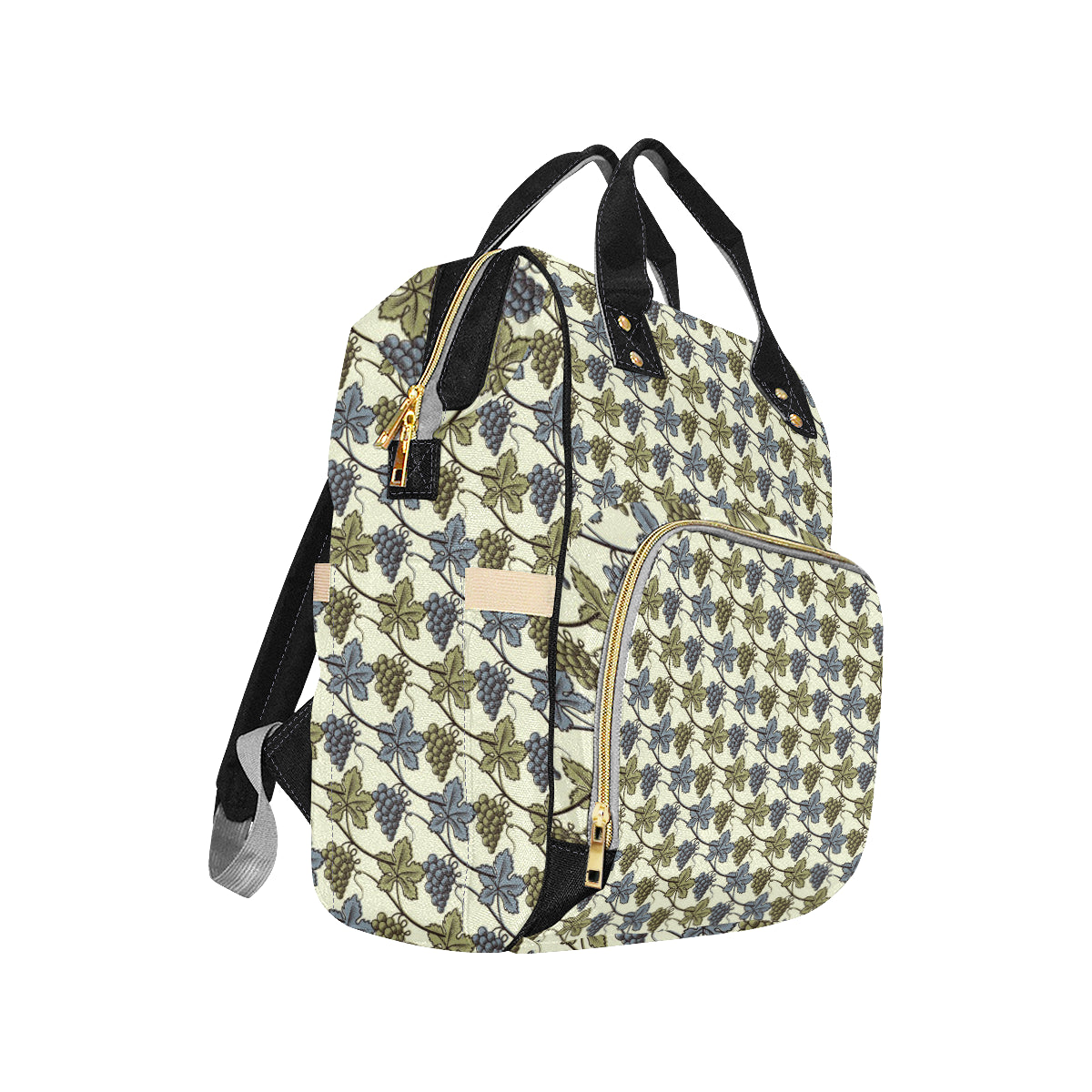 Grape Pattern Print Design GP03 Diaper Bag Backpack