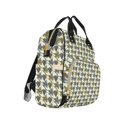 Grape Pattern Print Design GP03 Diaper Bag Backpack