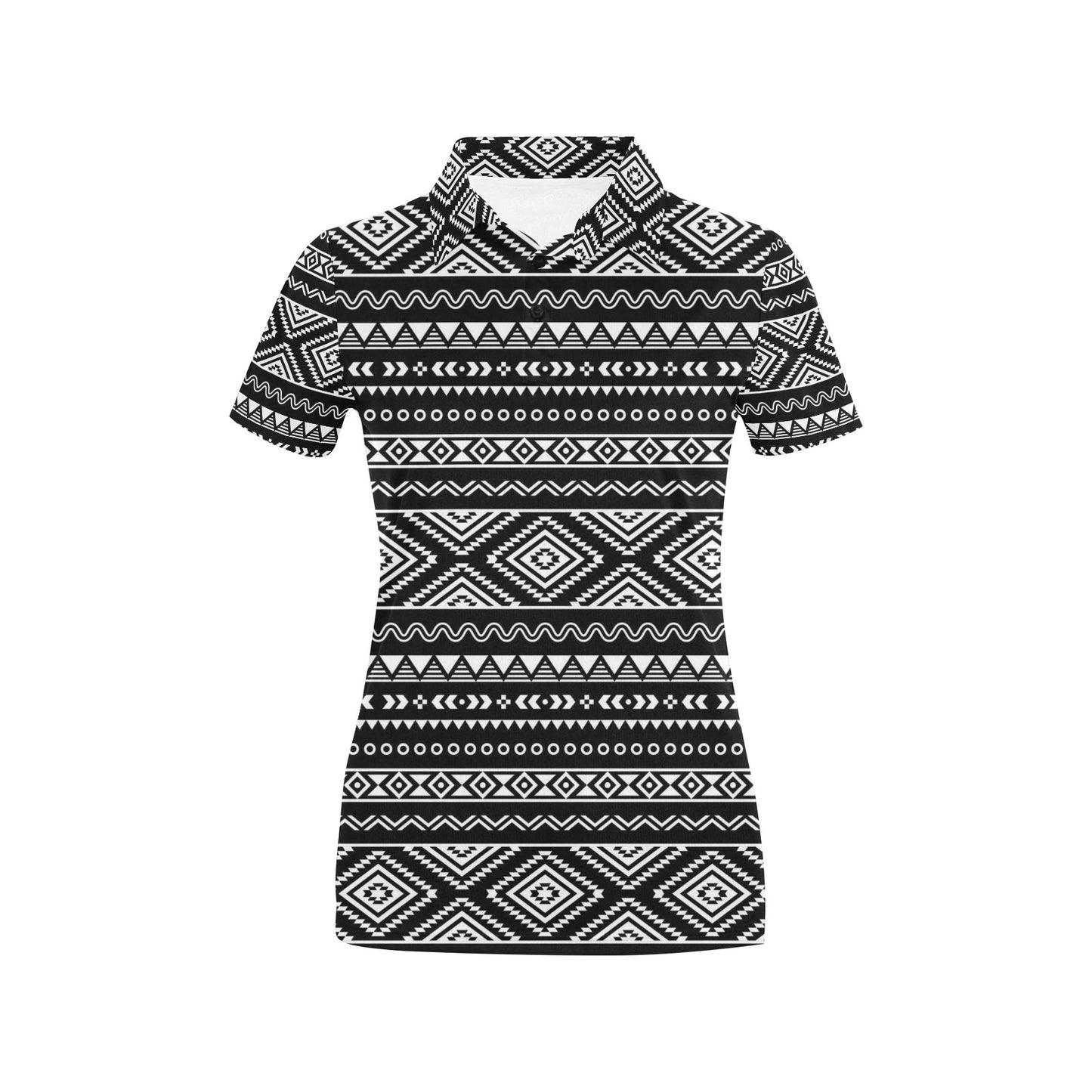 Tribal Pattern Print Design LKS301 Women's Polo Shirt