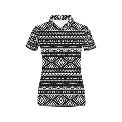 Tribal Pattern Print Design LKS301 Women's Polo Shirt