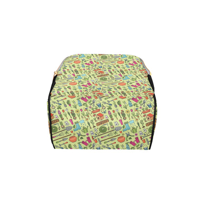 Gardening Pattern Print Design G02 Diaper Bag Backpack