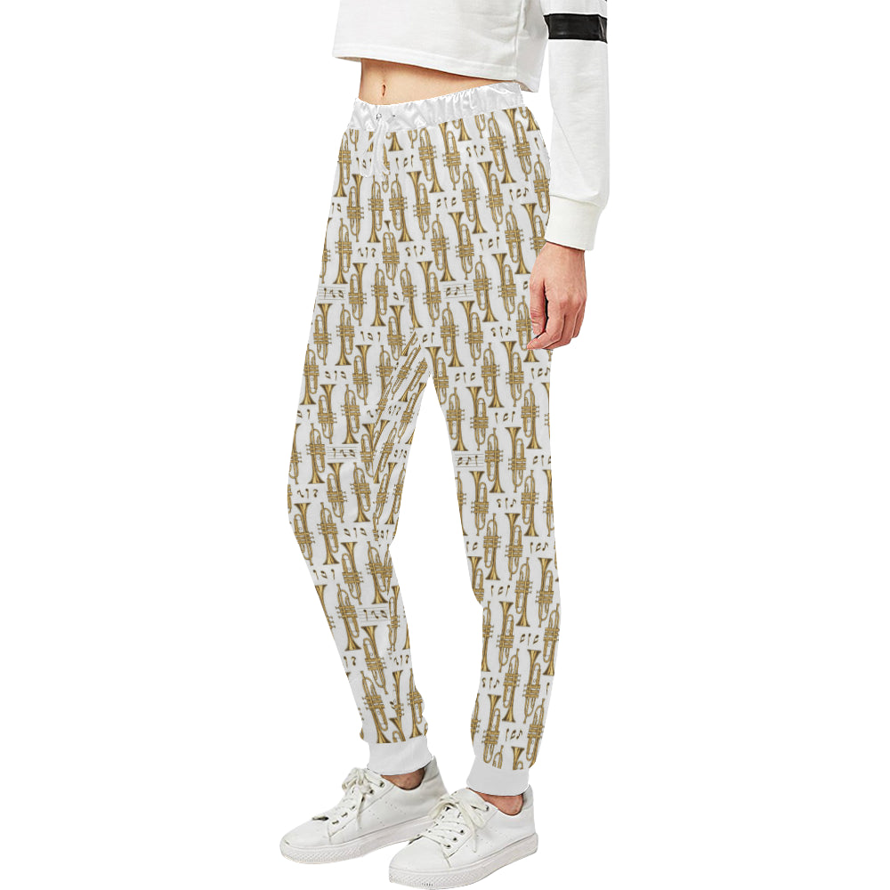 Trumpet with Music Note Print Unisex Sweatpants