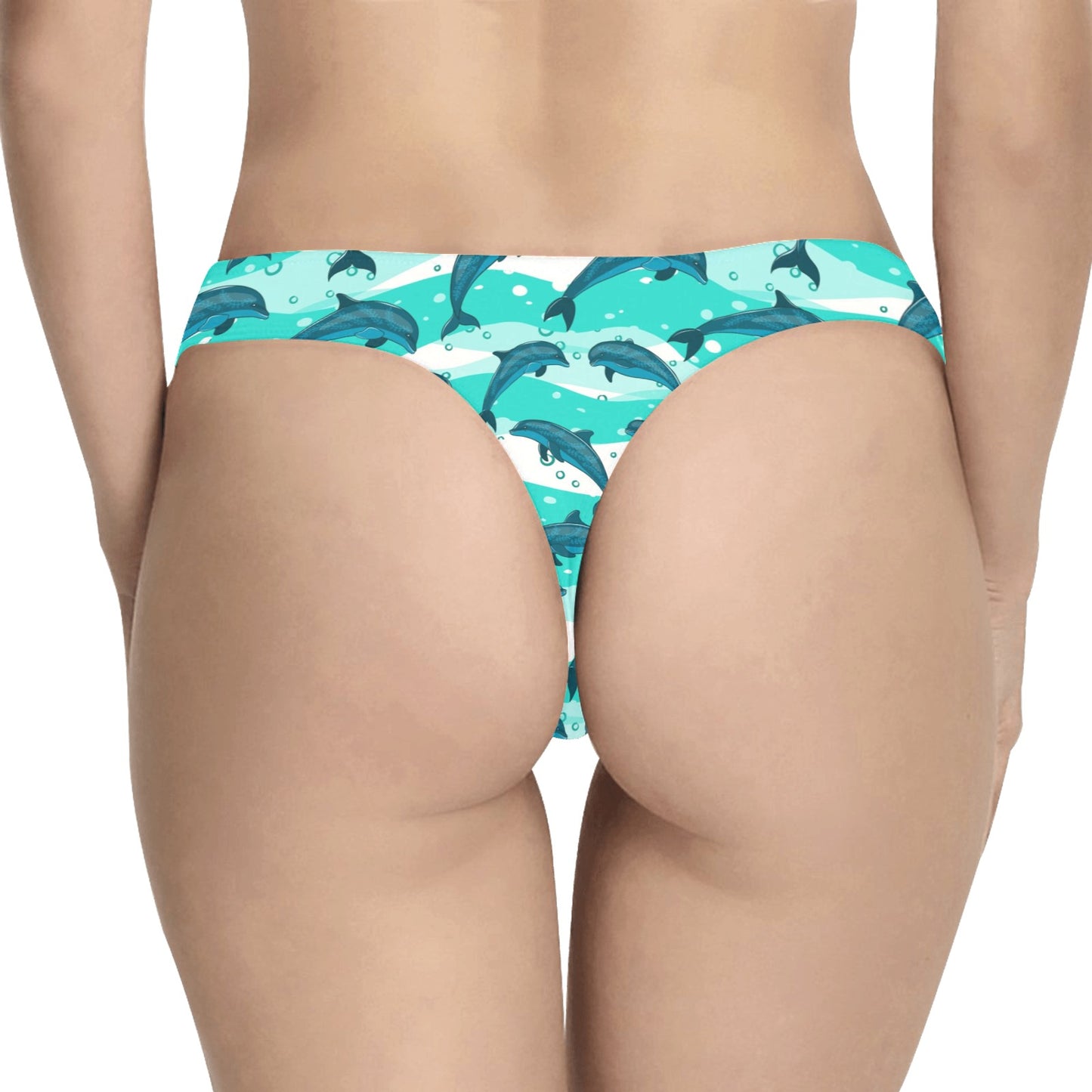 Dolphin Design Print Pattern Women's Thongs