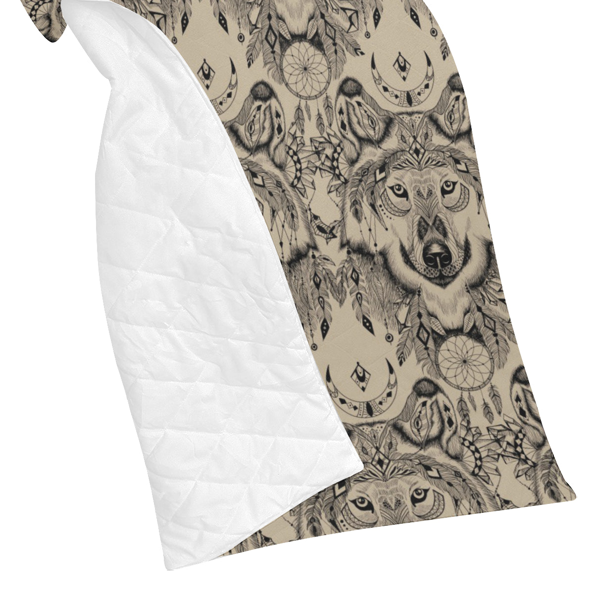 Indian Boho Wolf Premium Quilt
