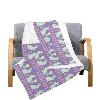 Rabbit Pattern Print Design RB01 Premium Quilt