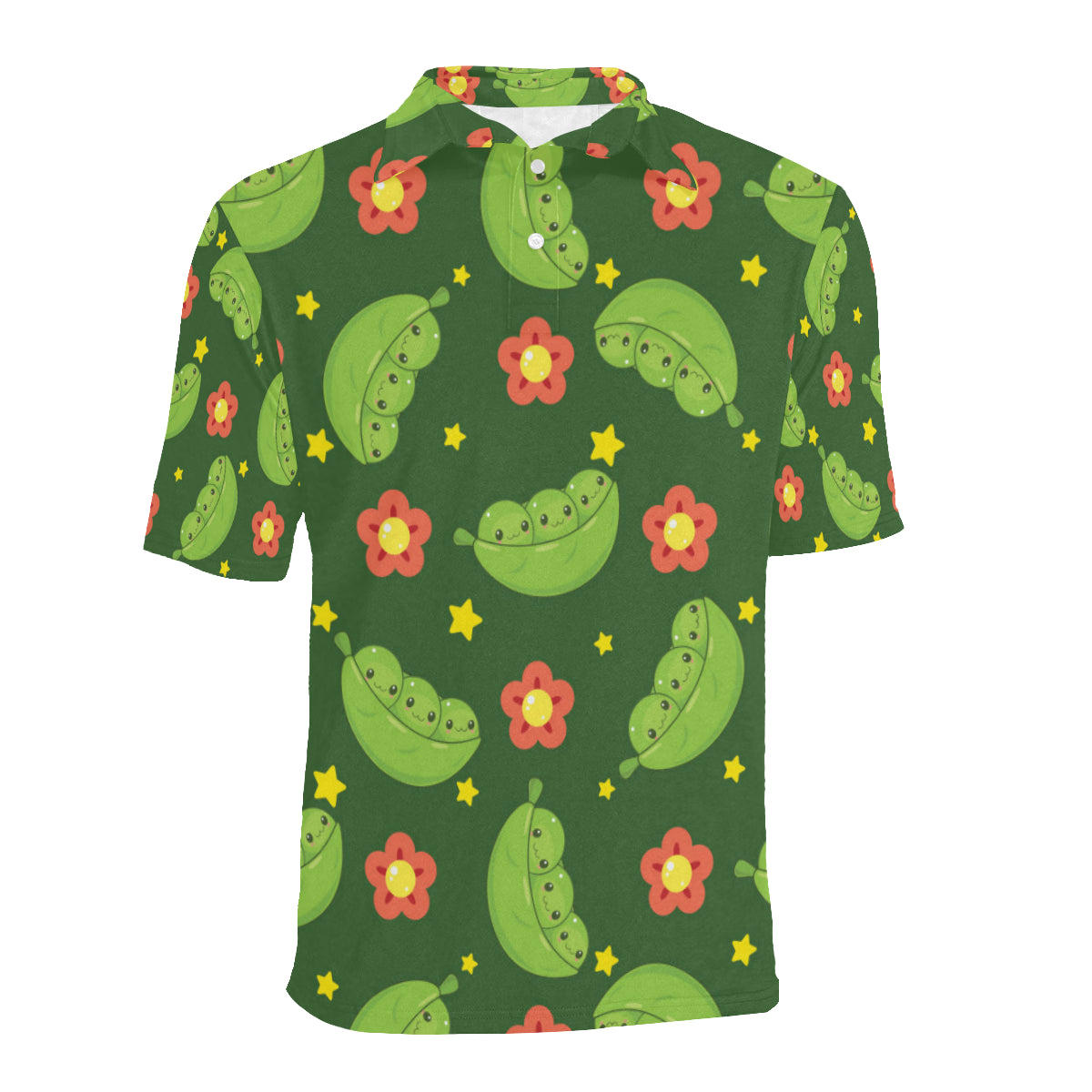 Peas Pattern Print Design A01 Men Polo Shirt