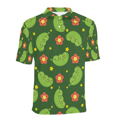 Peas Pattern Print Design A01 Men Polo Shirt