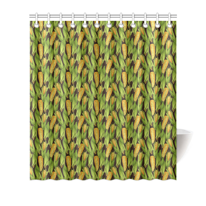 Agricultural Corn cob Print Shower Curtain