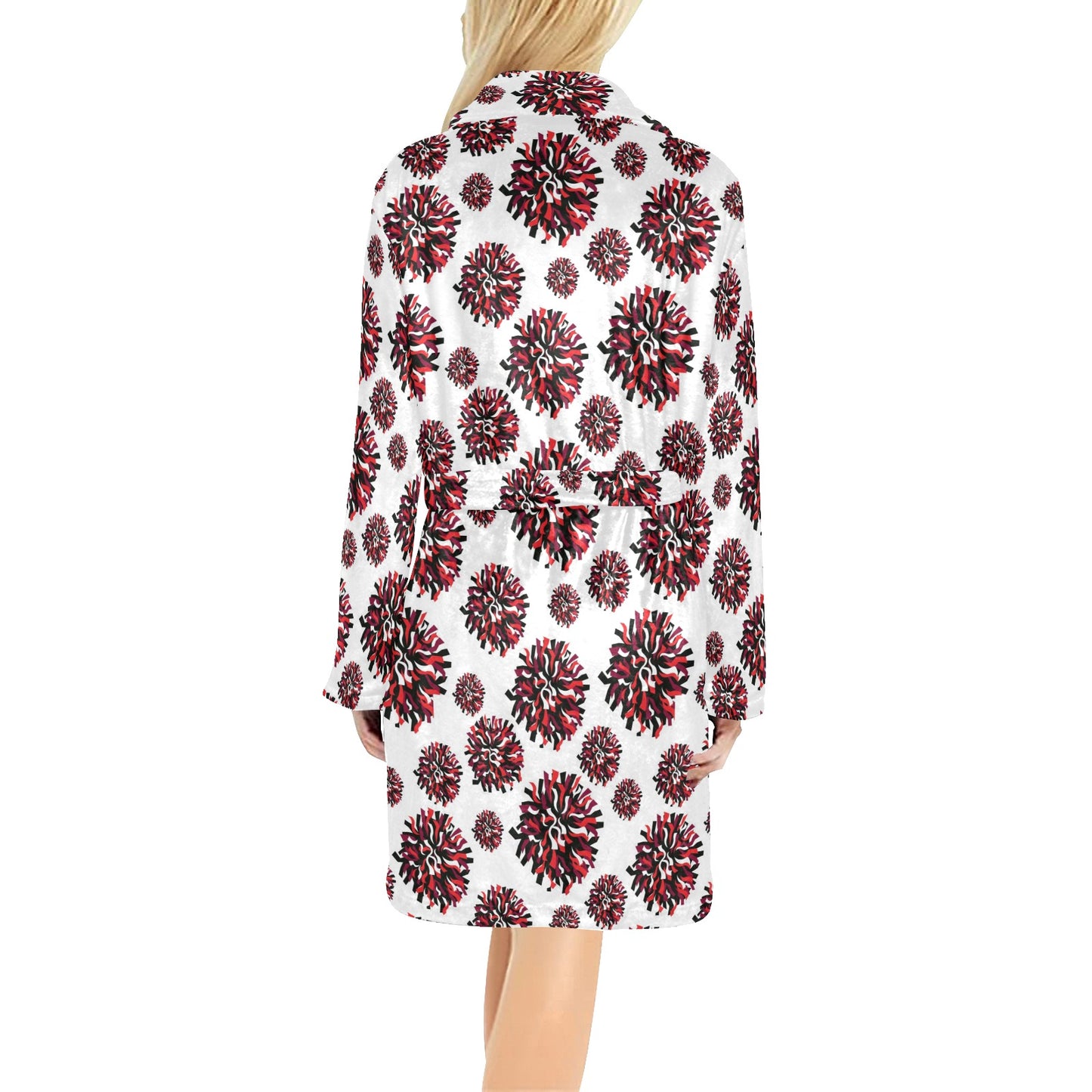 Cheerleader Pattern Print Design 01 Women's Fleece Robe