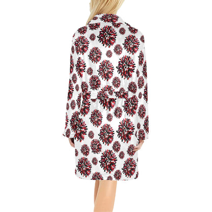 Cheerleader Pattern Print Design 01 Women's Fleece Robe