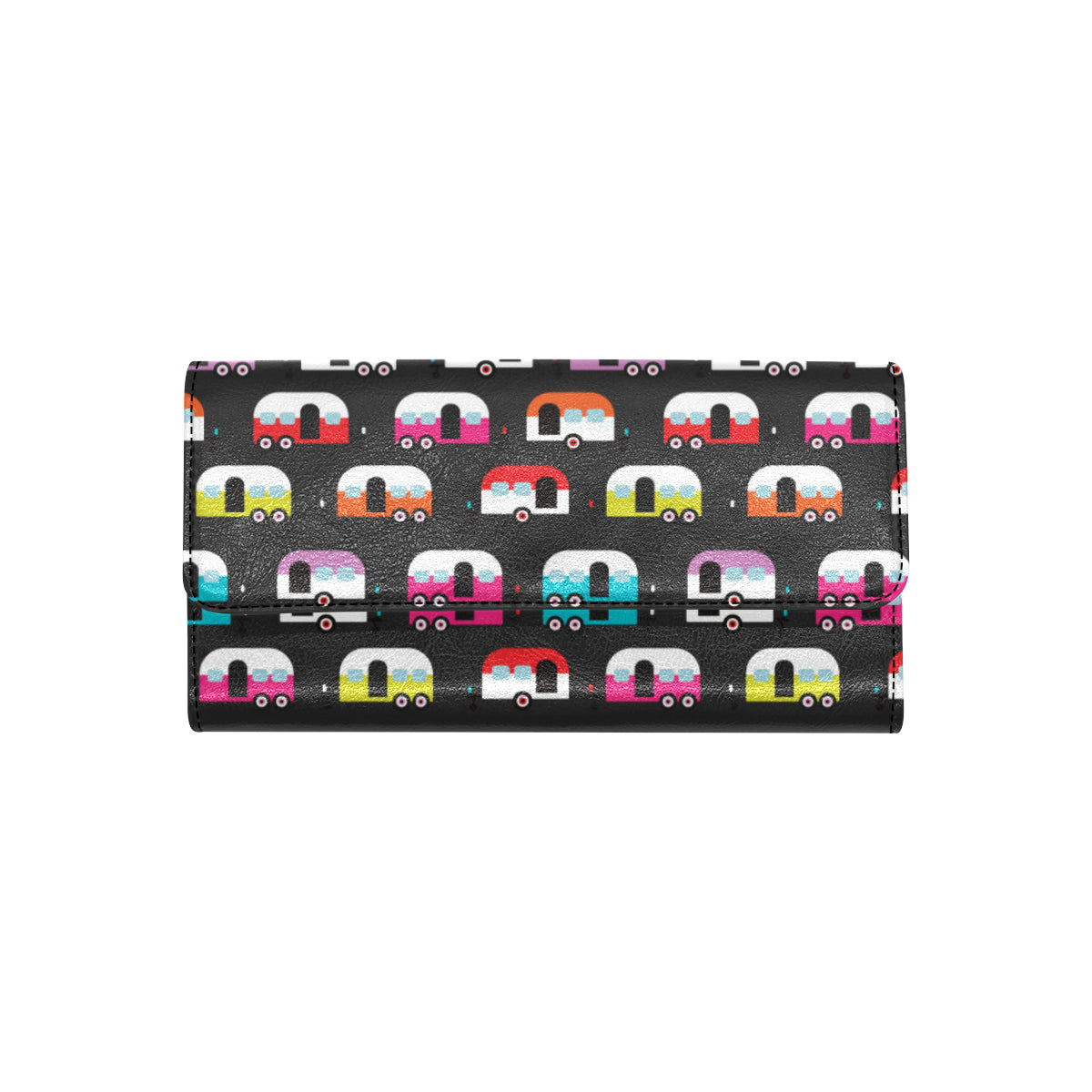 Camper Caravan Pattern Women's Trifold Wallet