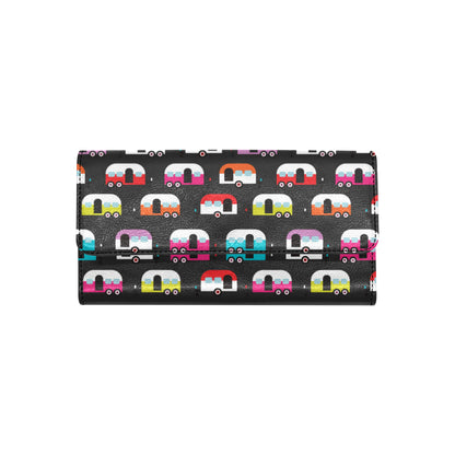 Camper Caravan Pattern Women's Trifold Wallet