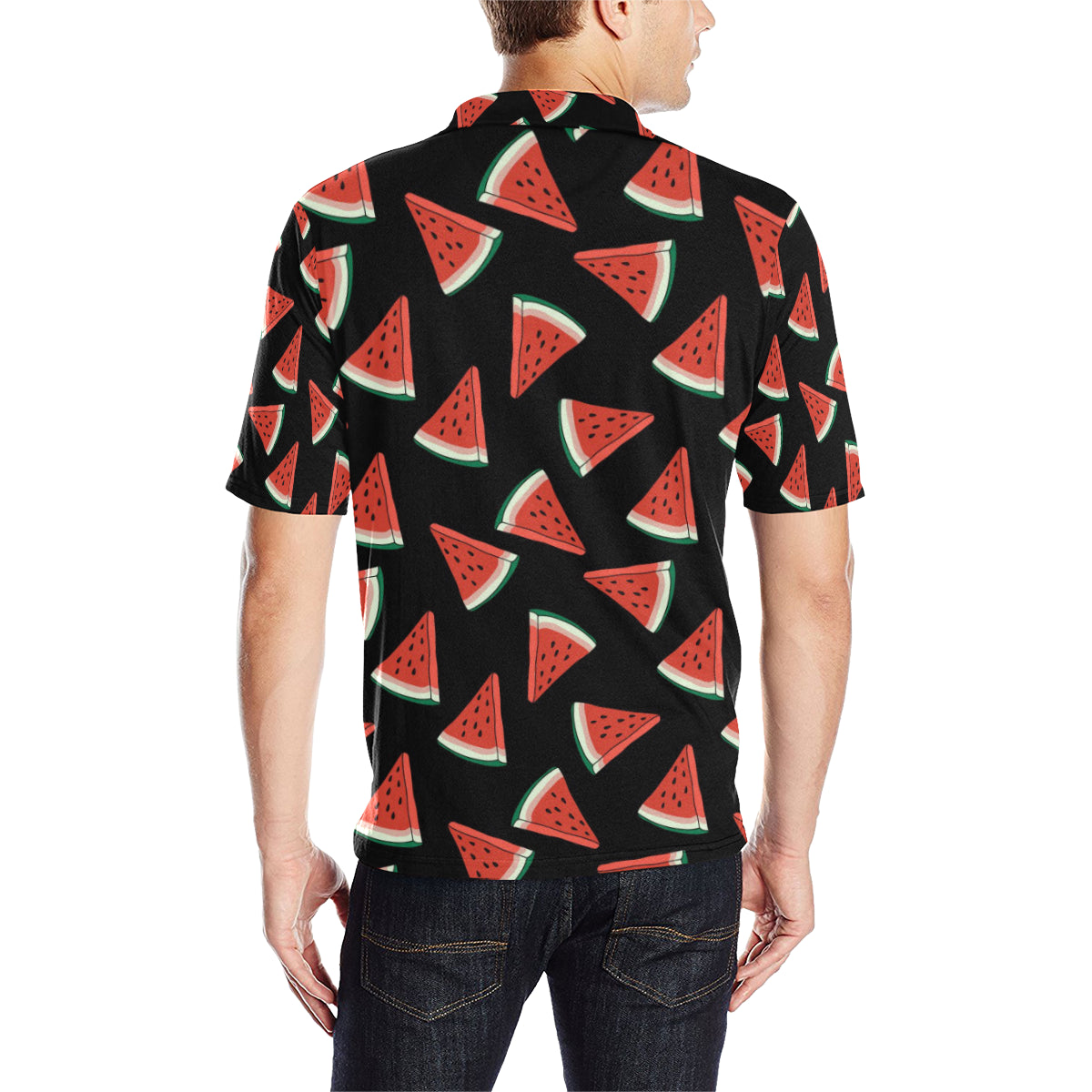 Watermelon Pattern Print Design WM01 Men Polo Shirt