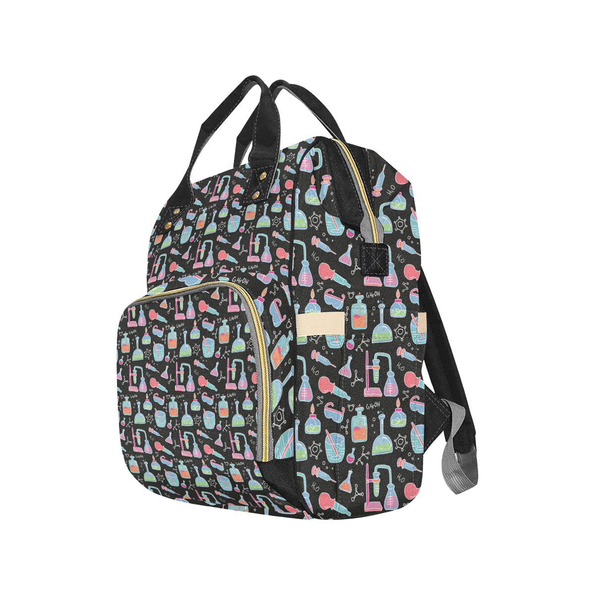 Chemical Pattern Print Design 06 Diaper Bag Backpack