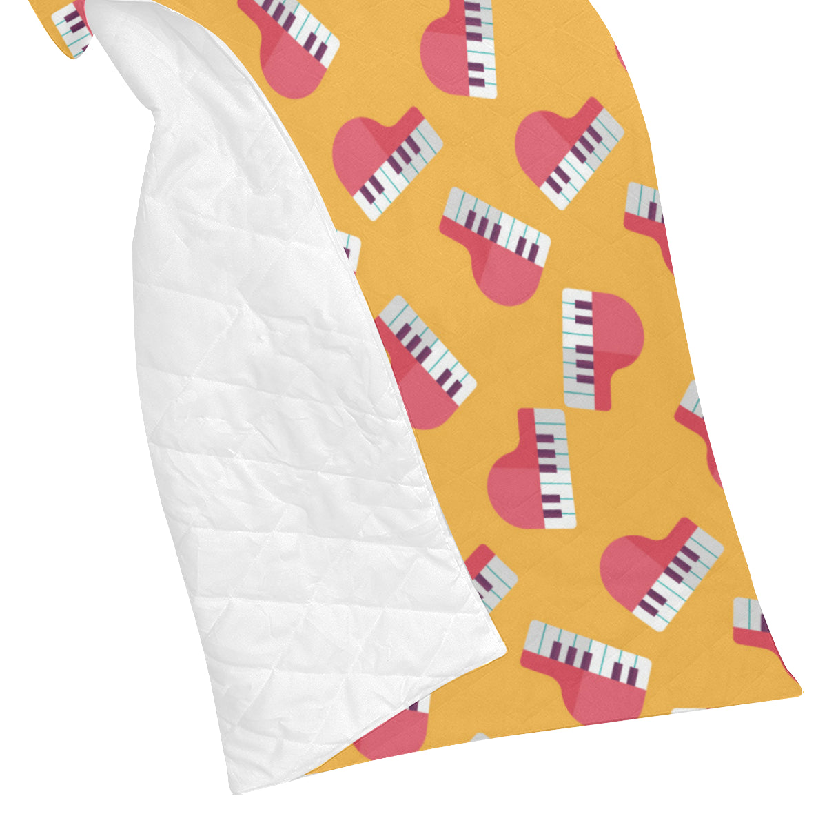 Piano Pattern Print Design 02 Premium Quilt