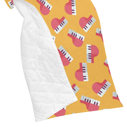 Piano Pattern Print Design 02 Premium Quilt