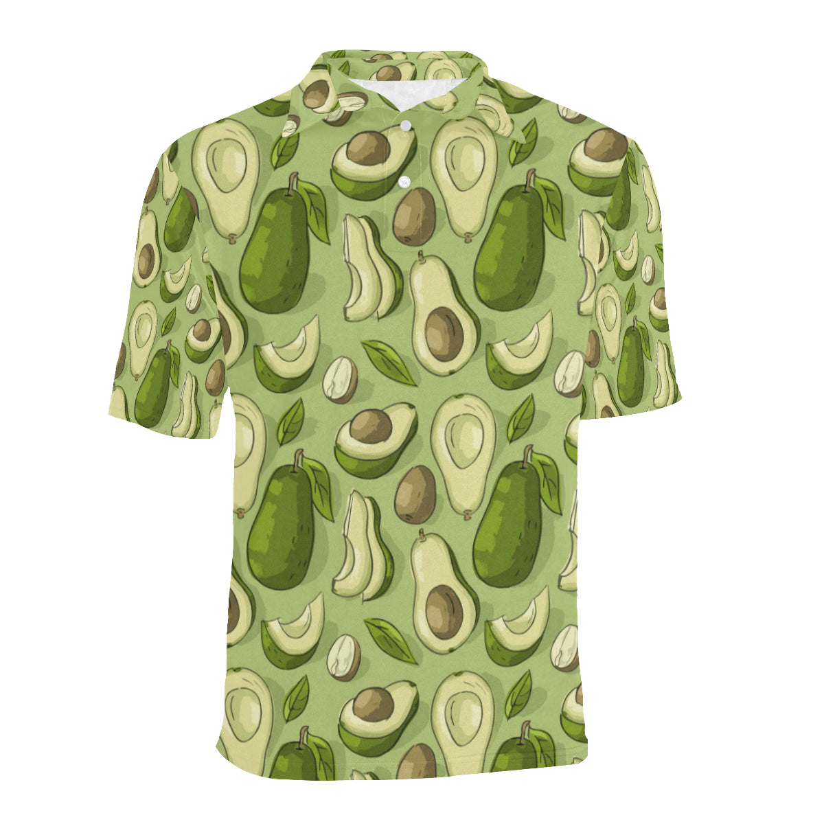 Avocado Pattern Print Design AC03 Men Polo Shirt