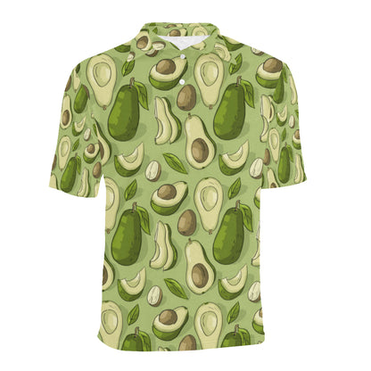 Avocado Pattern Print Design AC03 Men Polo Shirt