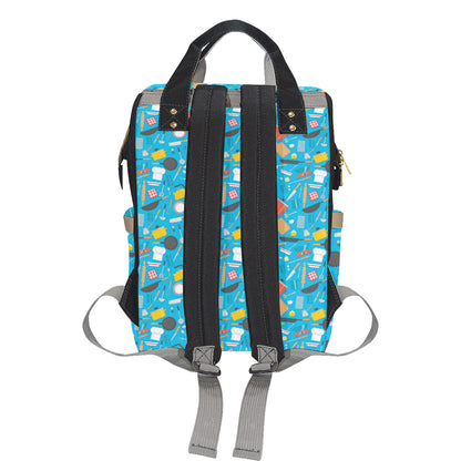 Cooking Kitchen Tools Pattern Print Design 03 Diaper Bag Backpack