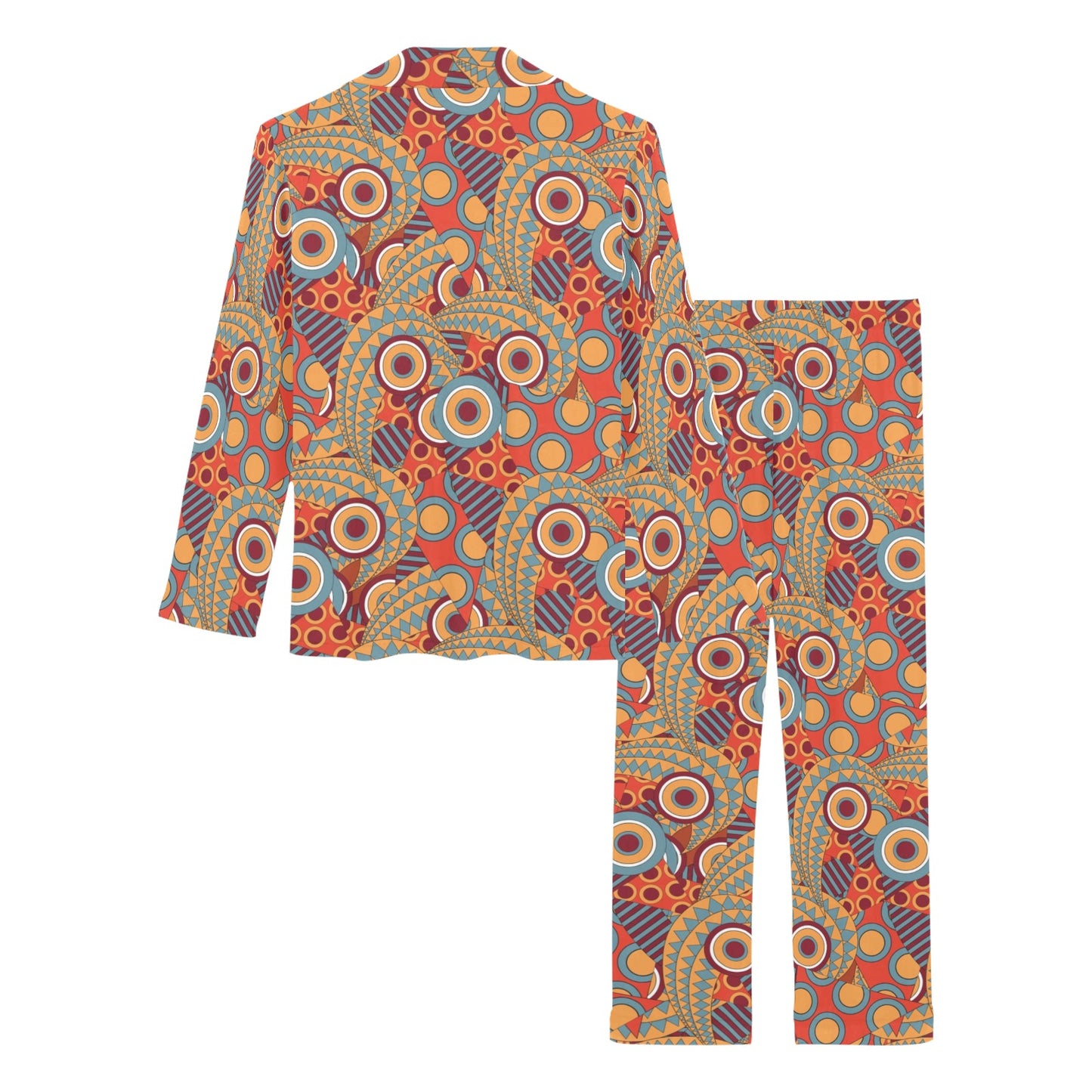 African Pattern Print Design 06 Women's Long Pajama Set