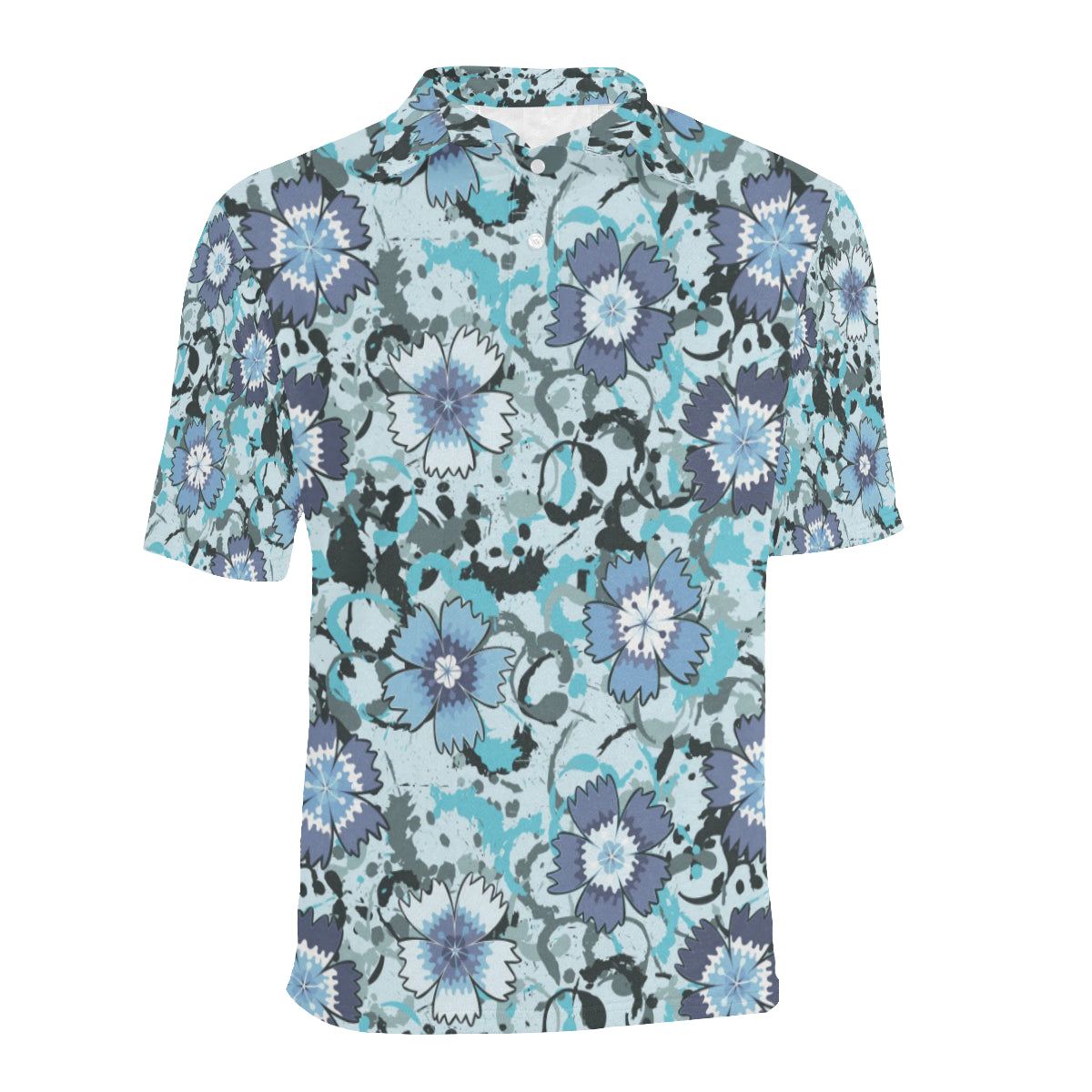 Carnations Pattern Print Design CN04 Men Polo Shirt