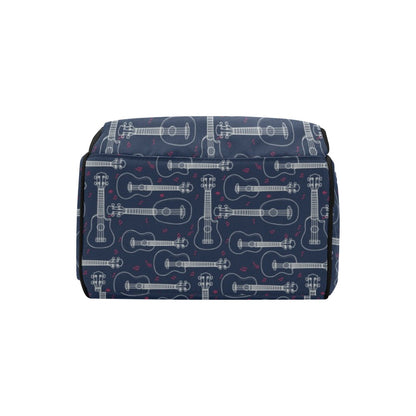 Ukulele Print Design LKS401 Diaper Bag Backpack