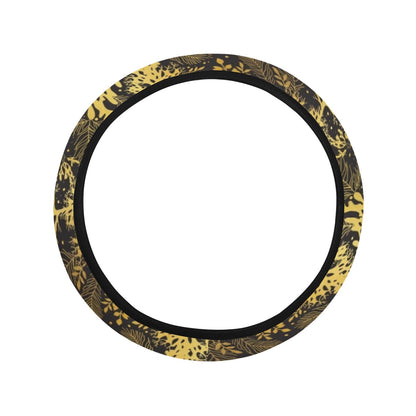 Seaweed Print Design LKS303 Steering Wheel Cover with Elastic Edge