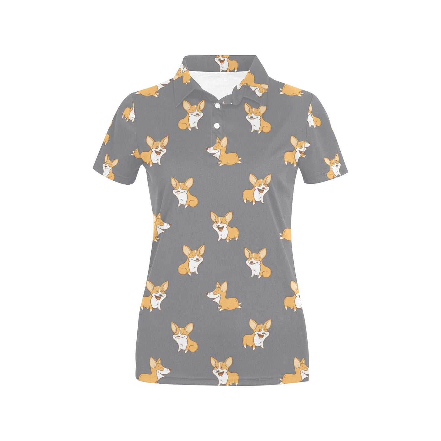 Pembroke Welsh Corgis Pattern Print Design A02 Women's Polo Shirt