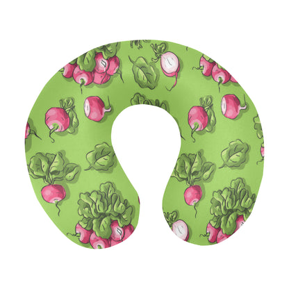 Radish Pattern Print Design A05 U-Shaped Travel Neck Pillow
