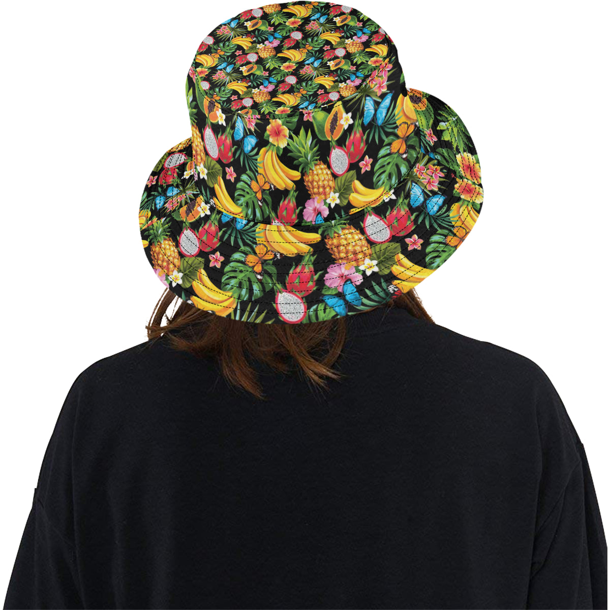 Tropical Fruits Pattern Print Design TF04 Unisex Bucket Hat