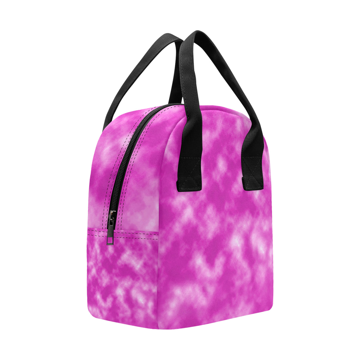 Tie Dye Pink Design Print Insulated Lunch Bag