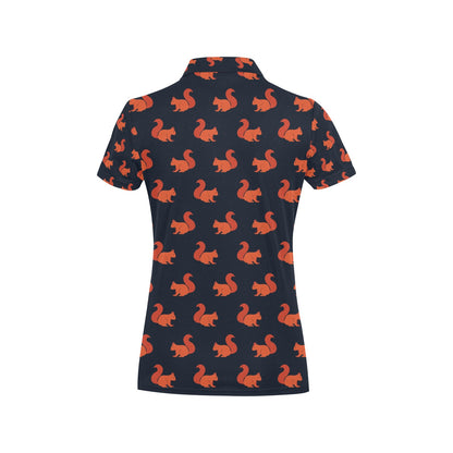 Squirrel Print Design LKS306 Women's Polo Shirt