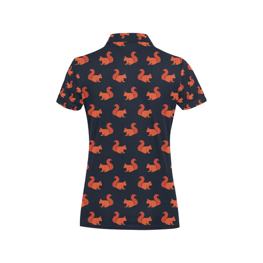 Squirrel Print Design LKS306 Women's Polo Shirt