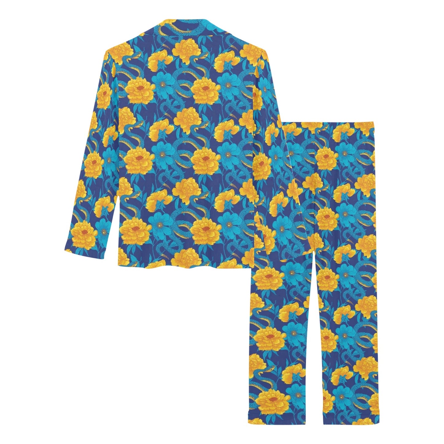 Boa Pattern Print Design 01 Women's Long Pajama Set