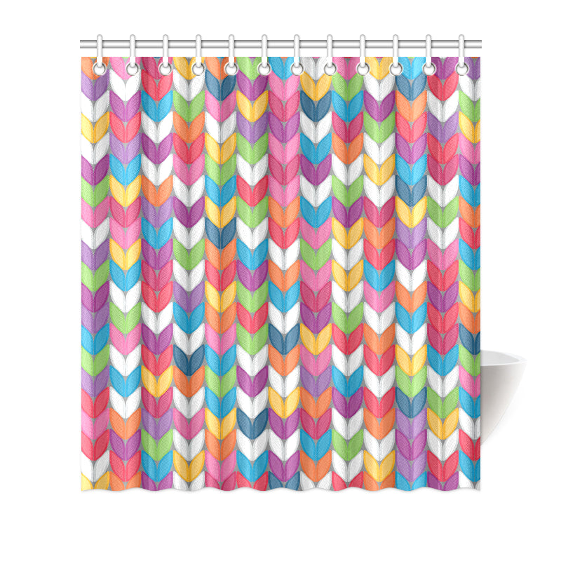 Knit Pattern Print Design 01 Shower Curtain