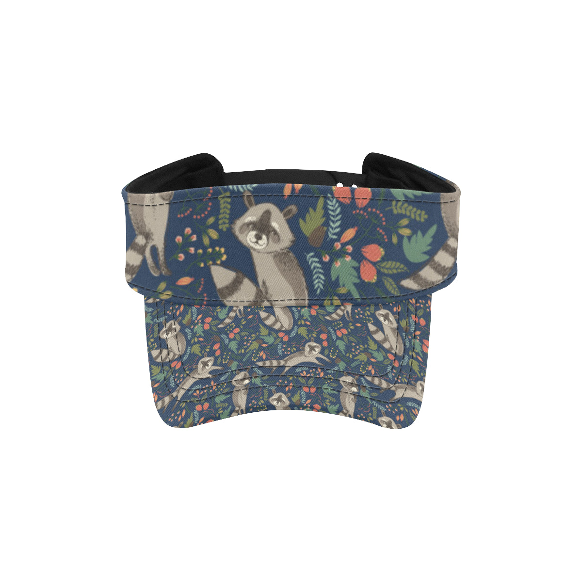 Raccoon Pattern Print Design A02 Unisex Sun Visor