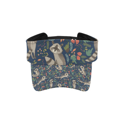 Raccoon Pattern Print Design A02 Unisex Sun Visor