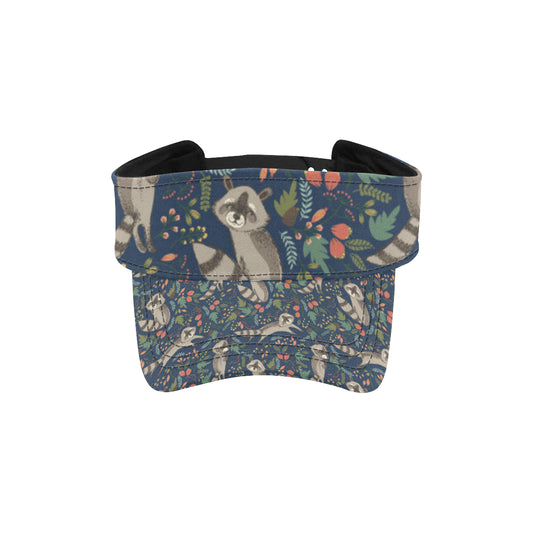 Raccoon Pattern Print Design A02 Unisex Sun Visor