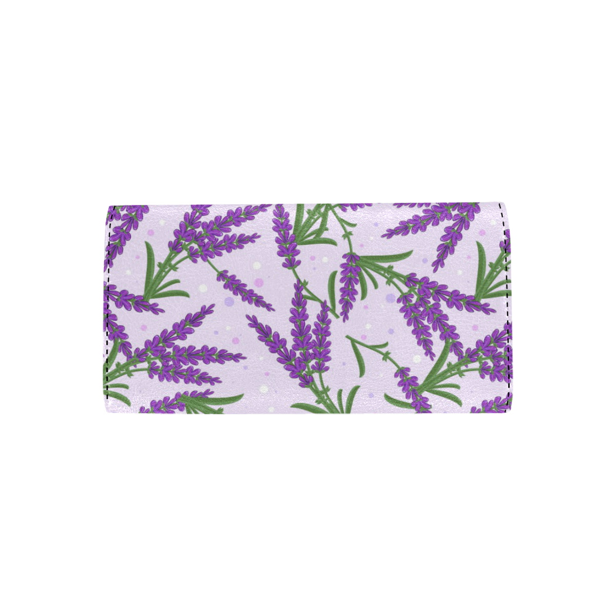 Lavender Pattern Print Design LV02 Women's Trifold Wallet